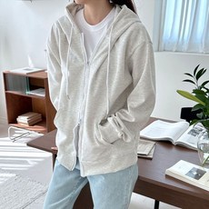 여자 후드 면 집업 자켓 긴팔 봄 가을 데일리 점퍼_000gf
