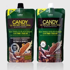 C2M씨투엠 캔디 티에스 칼라크림 페이크블랙 (1제+2제)각400ml, 1개