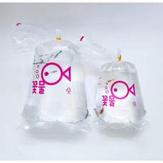 (꽃물아쿠아) 생물봉투 S 사이즈 10장 50장 100장 열대어포장비닐 라운딩처리, S(15×45)10장