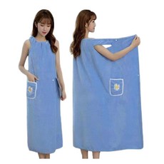 딜헤븐 소프트 원피스 샤워 가운, 1개, 블루