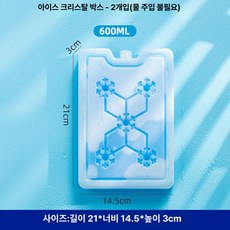 아이스 냉각 아이스박스 냉동 아이스팩 냉장, 1 개, 1L, 2개 세트 600ml