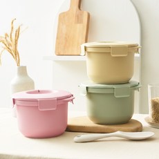 [3세트] 칼로볼 전자레인지 다이어트 찜기 자취생 저당 저칼로리 밥솥, 1세트, 크림+그린+핑크