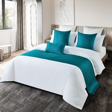 고급 호텔 보호 이불 유럽풍 침구 커버 세트 모텔 베개 패드 매트리스 쿠션