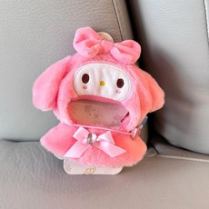 산리오 인형 옷 망토 덕질 인형 악세사리 인형악세사리, 케이프 모자, 핑크 멜로디, 1개