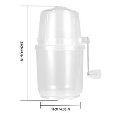 얼음파쇄기 얼음분쇄기 얼음부수기 수동 빙수기 눈꽃, 투명화이트 업그레이드 모델, 기본 색상