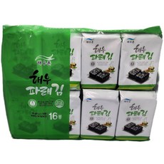 해우촌 파래김 도시락 16봉, 4g, 16개