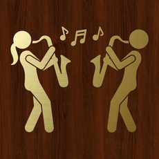 오피스왕국 음악 그래픽 스티커 music24, 메탈골드