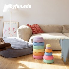 스테핑 스톤 밸런스 균형 세트 징검다리, 라지x6+스몰 마카x6