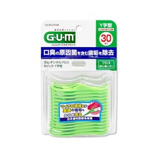 日本SUNSTAR三詩達 GUM牙周護理Y型牙線棒 30支/盒, 1個, 30個裝, 1.7cm