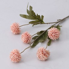 인공 5 머리 민들레 홈 웨딩 거실 장식 시뮬레이션 꽃 미니 테이블 꽃병, 라이트 핑크