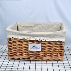 라탄 피크닉 바구니 세트 4인 식기포함, 1개, B. 34340 천연색 마포