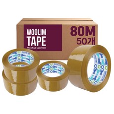 우림 박스테이프 OPP 중포장 황색 80M 50개 포장 택배용