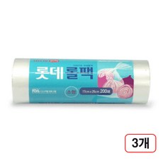 롯데위생롤팩(소17X25/200매) 3개입