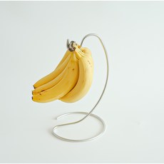 크레에모 스텐304 바나나걸이 홀더 헤드셋거치대 헤드폰 바나나보관 스테인리스 주방걸이, 1개, 실버