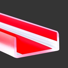 투명 고무 가장자리 트림 접착식 판금용 보호대 안경 플렉시 유리용 실리콘 소재 흰색 332인치2mm U 채널 가드, 1-3/4"- Length 20'