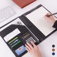 각인 계산기 가죽 결제 A4 서류 파일 화일 보드 철 판 파우치 서류철 서류화일 받침, 03가죽결제판-브라운, 1개