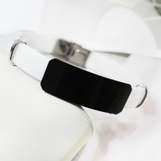 모던바이 커플 우정 포인트 실리콘 패션 팔찌 화이트