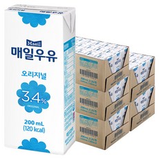 매일우유 오리지날 멸균우유, 200ml, 120개