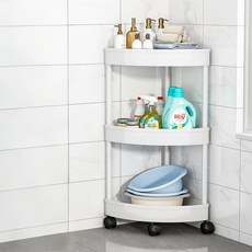 Tiger Pavilion 다층 코너 욕실선반, 1개, 화이트