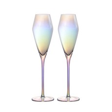제이리빙 오로라 글라스 와인잔 고블렛, 2개, 샴페인 롬버스