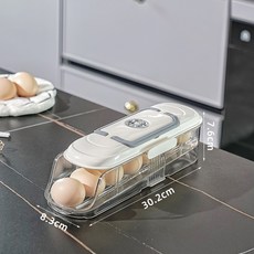 DFMEI 廚房多層滾動式雞蛋收納盒冰箱側門放雞蛋架托盤專用收納雞蛋盒, 1個