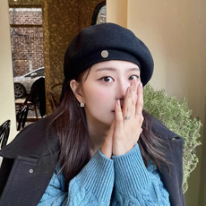 gradle 여성 빈티지 울 베레모 베이직 빵모자 화가모자 가을모자 여성 니트 빵모자