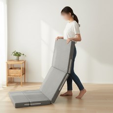 라이프먼트 코리아 베이직 라돈프리 3단 접이식 메모리폼 토퍼 매트리스