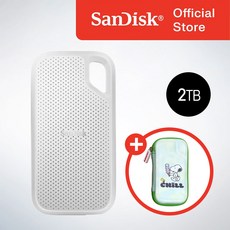 샌디스크 외장SSD 익스트림 E61 포터블 화이트(+전용 스누피케이스), E61 WHITE, 2TB