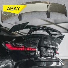 BMW M3 E82 E87 E90 E92 E93 F30 F10 1M 리어 트렁크 윙 ABS 카본 145CM 호환, ABS 미도색ed