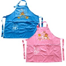 [드림라이프] 캐릭터 어린이 미술 방수 앞치마, 분홍