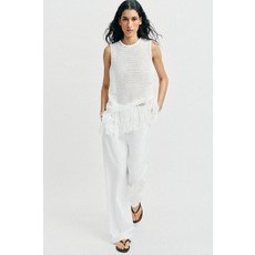 [국내발송] 자라 ZARA 프린지 니트 탑 - 화이트 2893/035/250