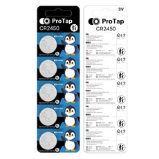 ProTap 대용량 리튬 코인건전지 CR2450, 1개, 5개입