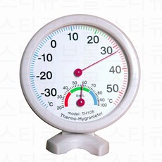 벽걸이 아날로그 온도계 탁상형 원형 실내 습도계 화이트 온습도계
