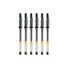 동아 파인테크 FineTech 0.25mm / 중성펜 젤펜 젤잉크펜 중성펜0.25 얇은펜 가는심 다꾸펜 동아파인테크 동아중성펜, 6개, 블랙