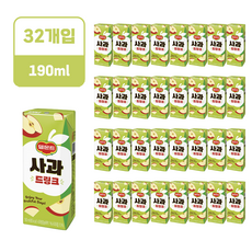 델몬트 사과 드링크팩, 190ml, 32개