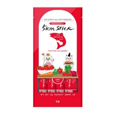 韓國朝貢 5km stick 犬貓鮮食營養肉泥，美味營養，獨立包裝，方便攜帶，多種口味可選, 4個, 鮭魚/紅, 60g, 鮭魚