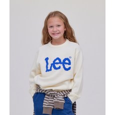 LEE 키즈 스탠다드핏 빅로고 니트 풀오버 아이보리 LK2504KT01IV