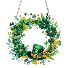 AdVENT 벤트 Wreath 벽걸이 다이아몬드 아트 키트 성인용 DIY 크리스마스 ArtDOT 도트 다이아몬드 페인팅 아트 키트 19 x 19.3cm7.5 x 7.6인치, DP02705