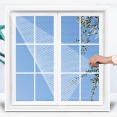 창문 찍찍이 방충망 150x200 대형 DIY 셀프 가정용 여름 모기장 시공용, 단품