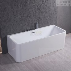 窄邊簡約輕奢亞克力三裙邊浴缸 成人泡澡浴桶 大小戶型通用 浴室浴缸, 1個, 空缸款,長1200寬700高600