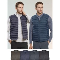 이지바이 남성 겨울 경량 웰론 브이넥 패딩 조끼_히팅플러스 빅사이즈 방풍 방한 프리미엄 솜패딩 조끼 아우터