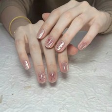 小紅書爆款穿戴甲片高級感秋季純欲風美甲片暈染漸變可拆卸假指甲, 1個, BY1523紅點領結:工具包款