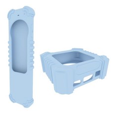 Apple TV 4K HD 6代 矽膠遙控器保護套 电视遥控器機頂盒防摔保護殼 附鎧甲防護, 1個, 浅蓝色