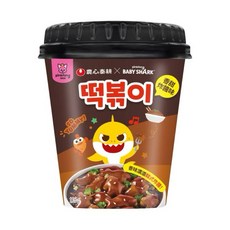 農心泰耕Baby Shark聯名炒年糕杯，香甜炸醬風味，方便快速，Q彈有嚼勁, 116g, 1個