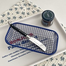 미니 철제 수납 바스켓 다용도 바구니 3color 소품 간식 정리함, 1개, 딥블루