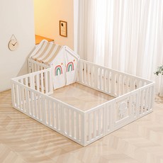 嬰兒圍欄地圍含墊子家用小房子爬行圍擋兒童寶寶客廳地上游戲護欄, 太空圍欄+小房子(無地墊):120*160cm送海洋球