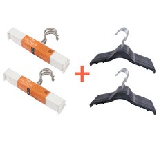 [스토리행거] 쏙쏙 심플 바지&치마걸이(10P) +논슬립상의옷걸이(20P) 2종세트, 1개, 화이트&블랙