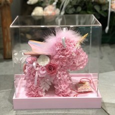永生花獨角獸玫瑰花禮盒，網紅閨蜜情人節生日禮物，擺件幹花束, 獨角獸-8