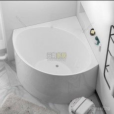 轉角一體三角扇形衛生間浴盆亞克力日式深泡小戶型家用迷你浴缸 浴缸 浴桶 泡澡桶 小戶型衛生間浴缸 泡澡桶 泡澡缸, 1個, 浴缸（加深加厚加大空間）,0.8*0.8米