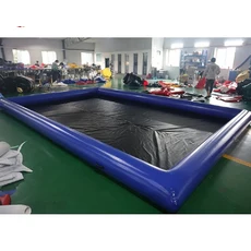 내구성 있는 밀폐형 세차 매트 야외용 인플레이터블 PVC 물 보관 판매용, 01 6mLx4mWx0.2mH, 01 녹색